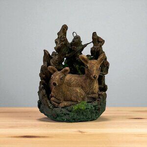 Silvestri Deer Christmas Ornament Fawn and Doe With Forest Design